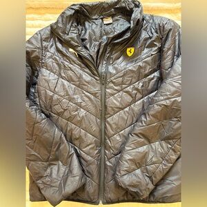 Puma Black Jacket with Gold Logo Tag